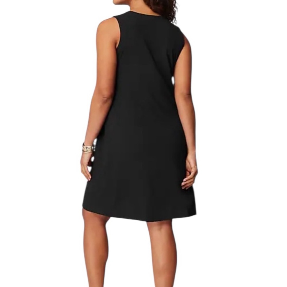 NEW J. Jill Wearever Tie-Waist Soft Jersey Dress Black Sz 4X NWT - Picture 2 of 13